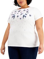Thumbnail for your product : Karen Scott Plus Size Cotton Kate Embellished Top, Created for Macy's