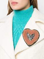 Thumbnail for your product : Yves Salomon Meteo embellished heart brooch