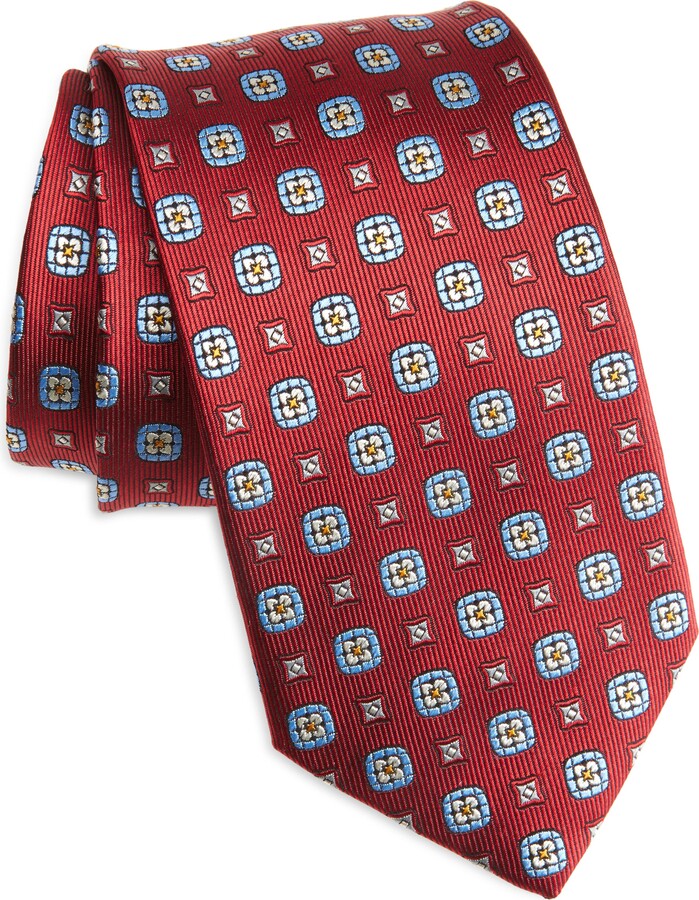 David Donahue Neat Silk Tie