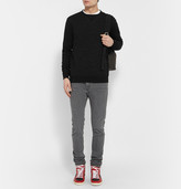Thumbnail for your product : Saint Laurent Tiger-Pattern Appliqué Loopback Cotton-Jersey Sweatshirt