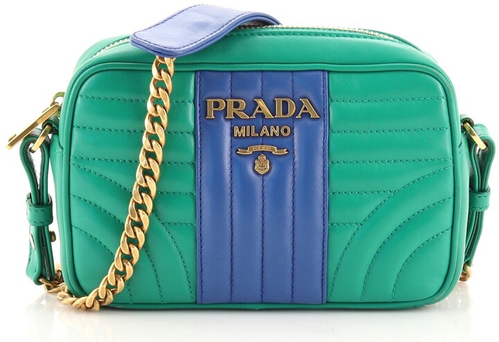 Prada Camera Bag Diagramme Quilted Leather Mini - ShopStyle