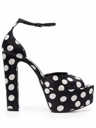 Black And White Polka Dot Heels | Shop the world's largest collection of  fashion | ShopStyle