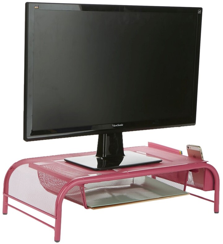 Mind Reader Metal Mesh Monitor Stand And Desk Organizer With Drawer ShopStyle Home Office