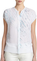 Thumbnail for your product : Elie Tahari Silk & Mesh Dylan Blouse