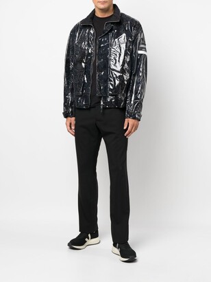 Stone Island Shadow Project Graphic-Print Coated Bomber Jacket