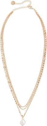 Jules Smith Designs Layered Freshwater Pearl Mop Necklace