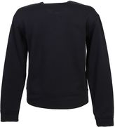 Thumbnail for your product : N°21 Black Cotton Sweater With Crystals Embellished Patches