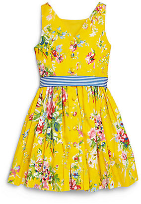 Ralph Lauren Girl's Floral Sateen Dress
