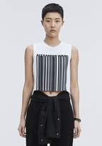 Thumbnail for your product : Alexander Wang EXCLUSIVE CREWNECK CROP TOP WITH BONDED BARCODE