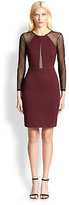 Thumbnail for your product : Mason by Michelle Mason Sheer Mesh-Paneled Stretch Jersey Dress