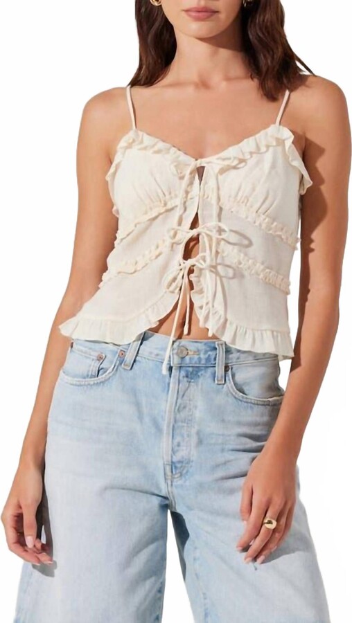 Astr Islah Tie Top In Beige