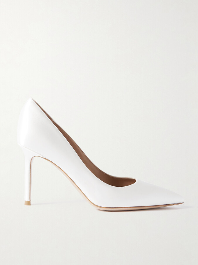 Gianvito Rossi Gianvito 85 Satin Pumps - White