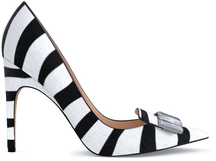 striped pumps
