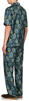 Thumbnail for your product : Burberry X Barneys New York Men's Floral-Print Silk Pajama Shirt-Turquoise
