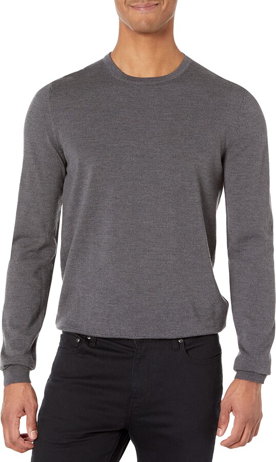 HUGO BOSS Men's Slim Fit Merino Wool Crew Neck Sweater - ShopStyle
