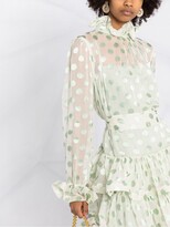 Thumbnail for your product : Zimmermann Sheer-Panel Polka-Dot Silk Dress