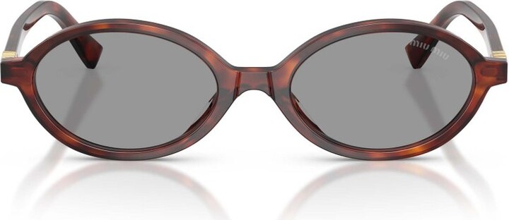 Miu Miu Eyewear Oval Frame Full Rim Sunglasses