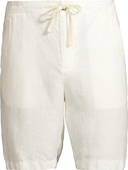 Vince Men's Hemp Drawstring Shorts - Bone - Size Large