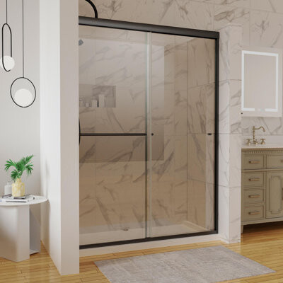 BINLONGWANGLUO 50-54" W x 72" HHalf-frame sliding shower door
