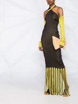 Thumbnail for your product : Bottega Veneta Twisted Collar Semi-Sheer Dress