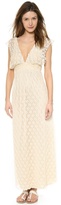 Thumbnail for your product : T-Bags 2073 Tbags Los Angeles V Neck Crochet Maxi Dress