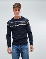 Thumbnail for your product : Solid Sweater With Zigzag Design