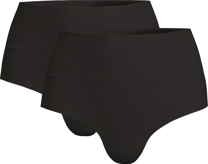 Sofia Intimates by Sofia Vergara Women’s Smoothing Thong Panties, 2-Pack