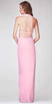 Thumbnail for your product : Mignon Ruched Halter with Beaded Illusion Waist Long Dresses