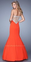 Thumbnail for your product : La Femme Sheer Back Mermaid Prom Dress