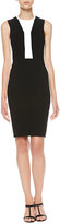 Thumbnail for your product : Narciso Rodriguez Two-Tone Sleeveless Sheath Dress