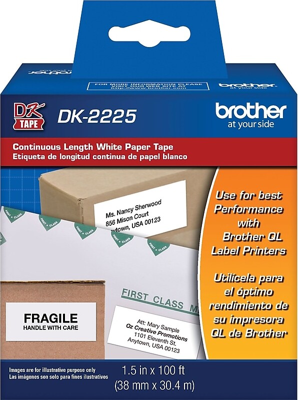 1.5” wide Continuous Length White Paper Tape
