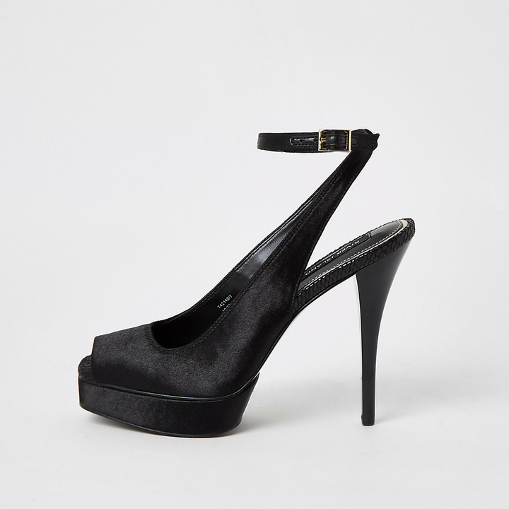 river island black platform sandals
