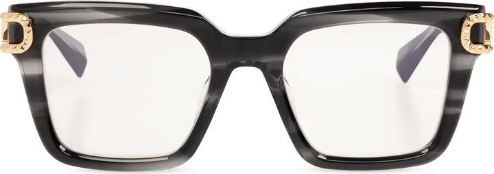 VALENTINO GARAVANI EYEWEAR Marbled-Effect Square-Frame Glasses