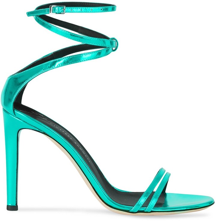 metallic green heels