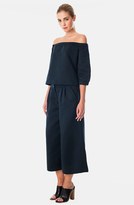 Thumbnail for your product : Tibi Satin Pleated Wide Leg Crop Pants