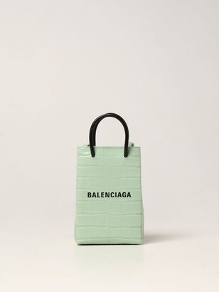 Balenciaga mini shopping bag crocodile embossed - ShopStyle