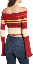 Thumbnail for your product : Somedays Lovin Even Closer Off the Shoulder Crop Sweater