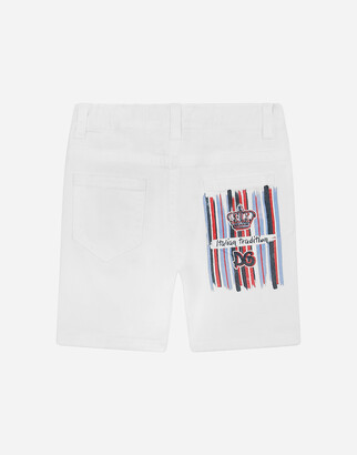 Dolce & Gabbana Garment-dyed cotton shorts