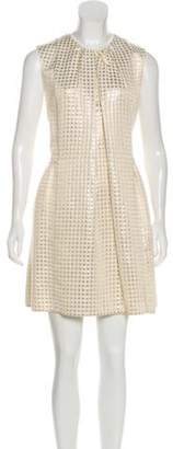 Marni Metallic Sleeveless Mini Dress Gold Metallic Sleeveless Mini Dress
