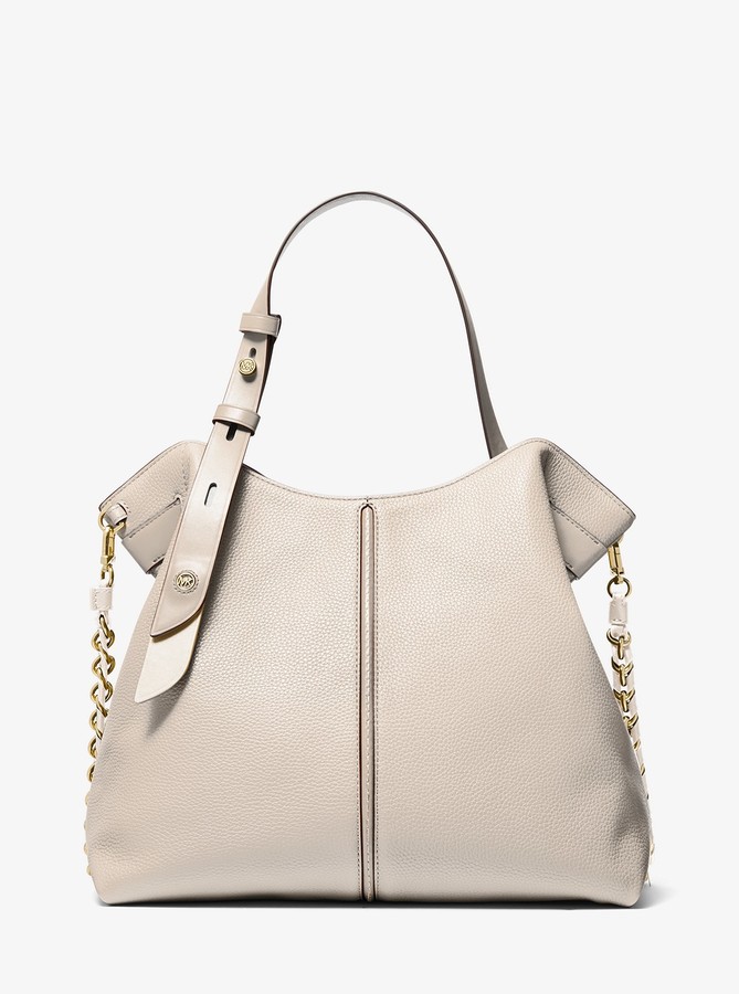 michael michael kors astor pebbled leather shoulder bag