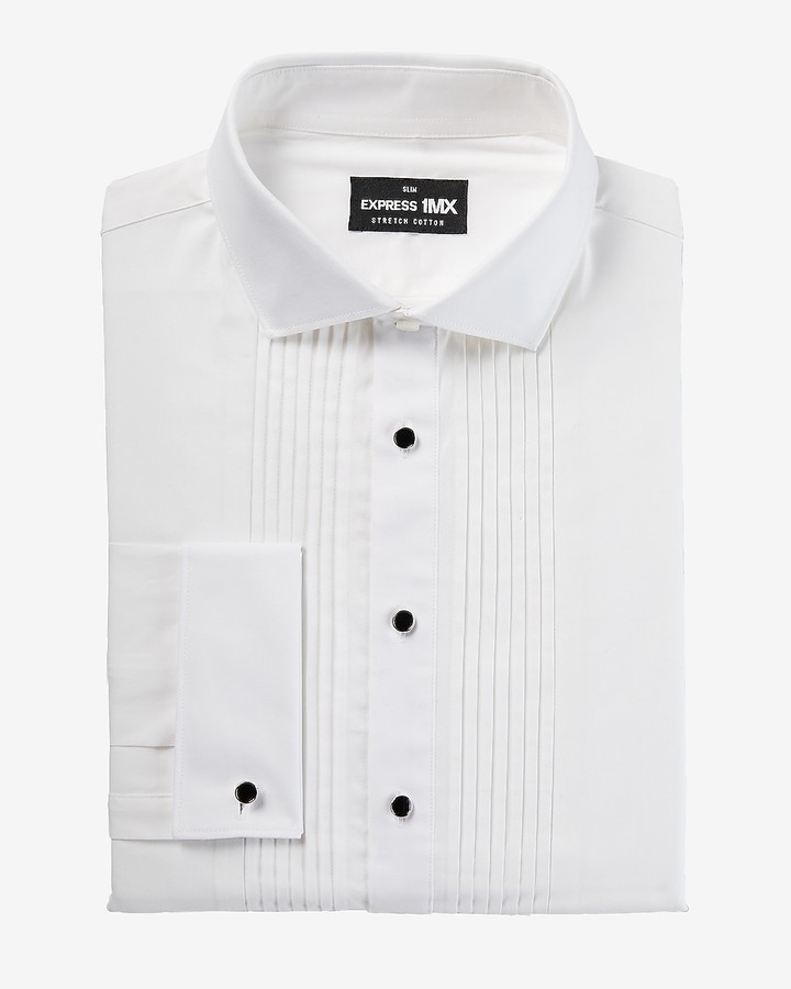 extra slim fit tuxedo shirt