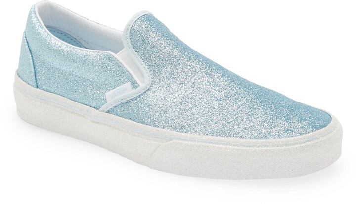 glitter vans slip ons