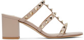 Thumbnail for your product : Valentino Garavani Pink Rockstud Cage Sandals