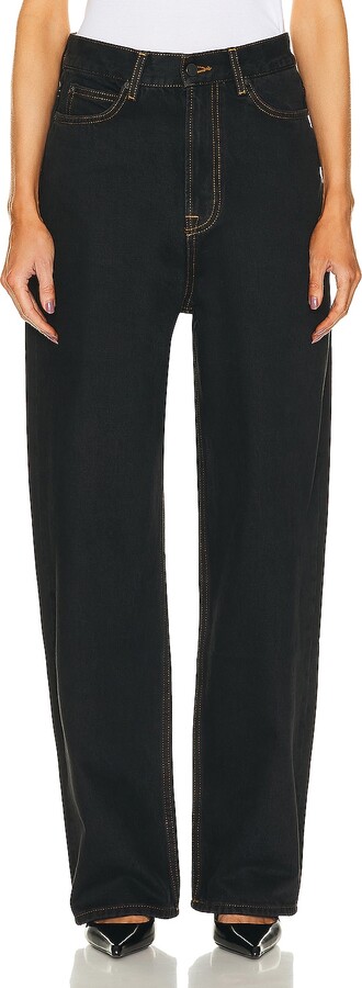 Wardrobe NYC Denim Low Rise Jean in Black