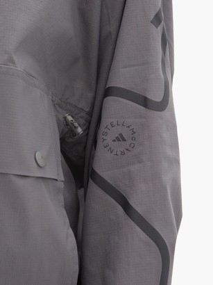 adidas by Stella McCartney High-neck Half-zip Windbreaker Jacket - Grey