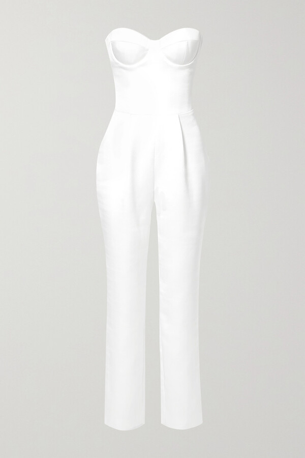 formal strapless jumpsuit