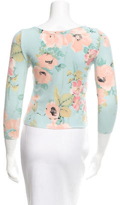 Blumarine Lace-Accented Knit Cardigan