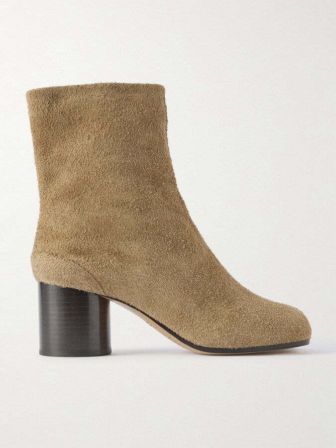 Maison Margiela Tabi Split-toe Suede Ankle Boots - Brown