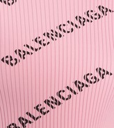 Thumbnail for your product : Balenciaga Logo ribbed-knit top