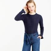 Thumbnail for your product : J.Crew Cable crewneck sweater with ruffle sleeves